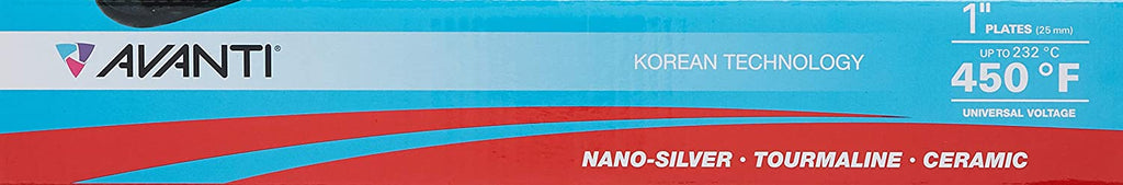 Avanti Nano-Silver Tourmaline and Ceramic Flat Iron 1"